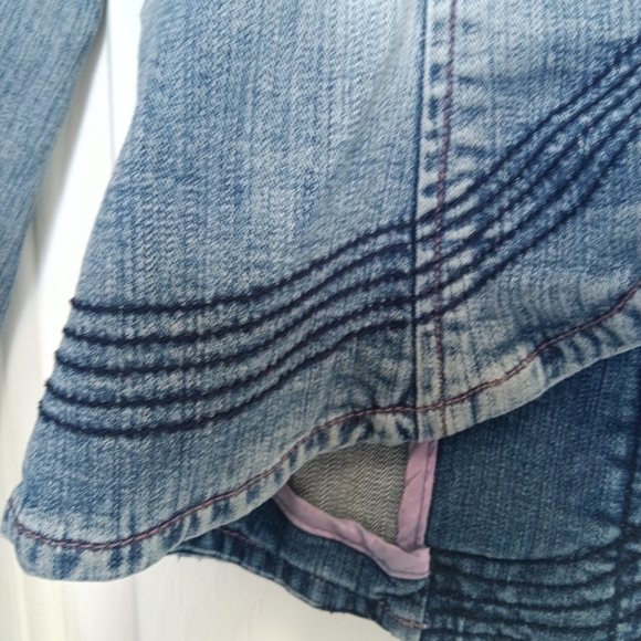 CLEARANCE SALE!! Christine Alexander Light Blue Fitted Jean Jacket - Picture 13 of 16